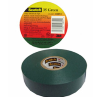 3M TAPE ELECTRICO SCOTCH 35 VERDE 3/4X20MTS