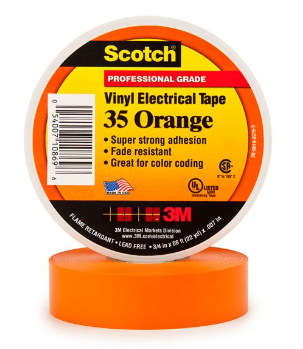 3M TAPE ELECTRICO SCOTCH 35 NARANJA 3/4X20MTS