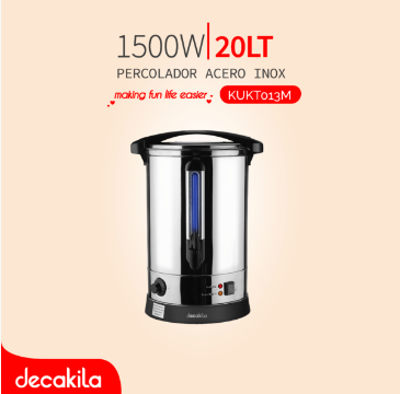 DECAKILA PERCOLADOR ACERO INOX 20LT 1500W / KUKT013M
