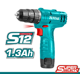 HE/TALADRO BATERIA TOTAL 12V 3/8 LITIO 600RPM SUPE / UTDLI12415/12428