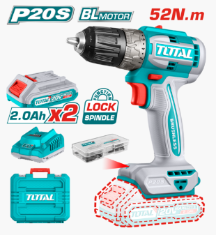 HE/TALADRO TOTAL 20V 3/8 52NM C/2BAT / UTDLI20453