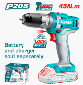HE/TALADRO TOTAL 20V 3/8″ 45MN S/BAT / TIDLI201455