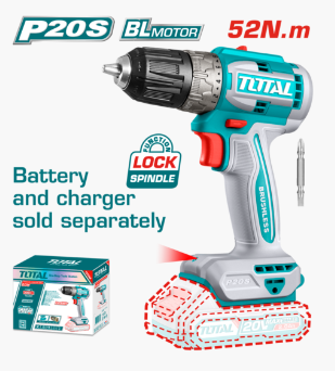 HE/TALADRO TOTAL 20V 3/8″ 52NM S/BAT / TDLI204531