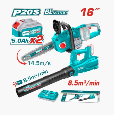 HE/COMBO MOTOSIERRA TOTAL 20V 16″+SOPLADORA / UTOSLI240463