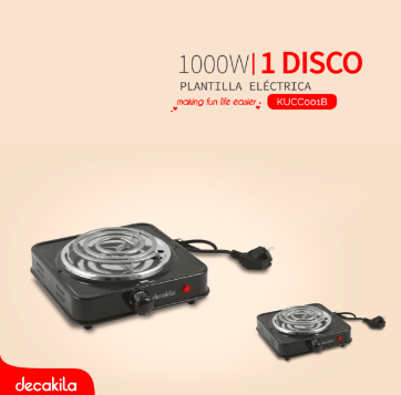 DECAKILA PLANTÍLLA ELÉCTRICA 1 DISCO 1000W / KUCC001B