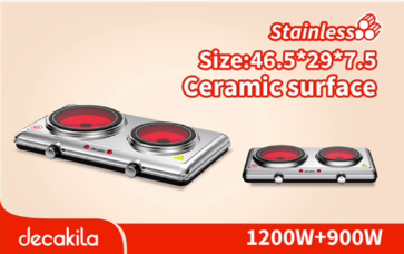 DECAKILA PLANTILLA ELÉCTRICA CERÁMICA 2 DISCOS 1200W / KUCC013M