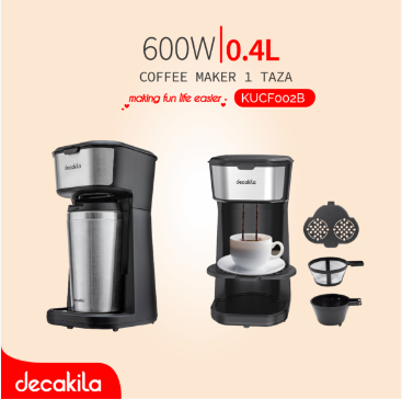 DECAKILA COFFEE MAKER 1 TAZA 0.4L 600W / KUCF002B