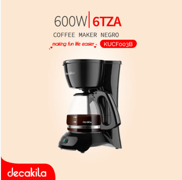DECAKILA COFFEE MAKER NEGRO 6TZA 0.75L 600W / KUCF003B