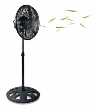 DECAKILA VENTILADOR DE PEDESTAL NEGRO 18” 65W 3 VELOC / KUFC009B
