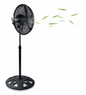DECAKILA VENTILADOR DE PEDESTAL NEGRO 18” 65W 3 VELOC / KUFC009B