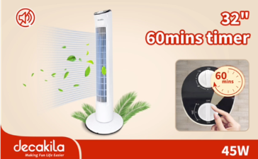 DECAKILA VENTILADOR TORRE 3 VELOCIDADES 45W / KUFC033W