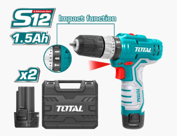 HE/TALADRO BATERÍA TOTAL 12V 3/8 IMPAC C/EST / UTIDLI1232