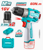 HE/TALADRO BATERÍA TOTAL 16V 1/2″ C/2 BAT / UTDLI16682