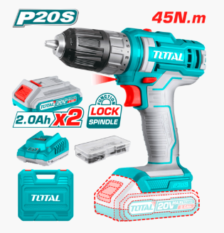 HE/TALADRO TOTAL 20V 3/8 2 BAT / UTDLI200528