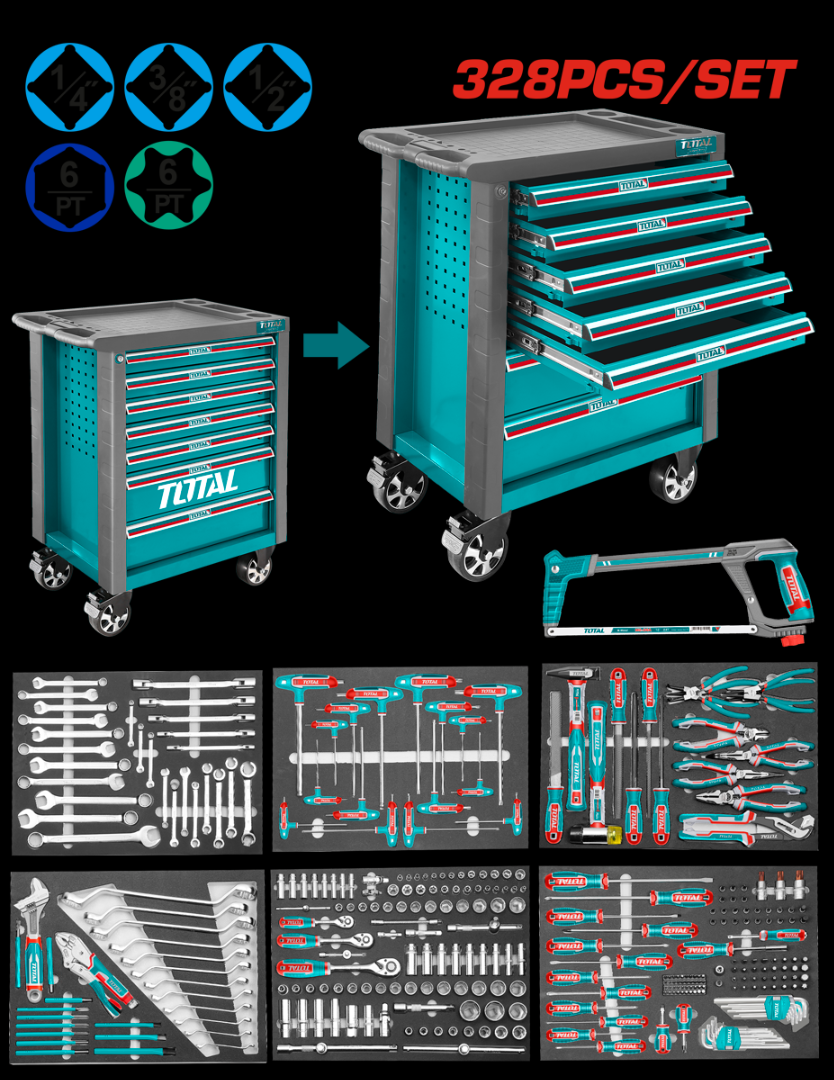 CARRO ORGANIZADOR TOTAL METAL C/HERRAM 7GAV 1 / THPTCS73281