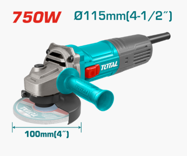 HE/ESMERILADORA ANGULAR TOTAL 4 1/2 750W / UTG10711556