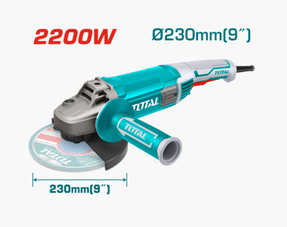 ESMERILADORA ANGULAR TOTAL 9″ 2200W / UTG12223026