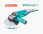 ESMERILADORA ANGULAR TOTAL 9″ 2200W / UTG12223026