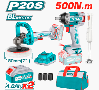 HE/COMBO PISTOLA IMPACTO TOTAL 20V+PULIDORA 2 BAT / UTOSLI240686