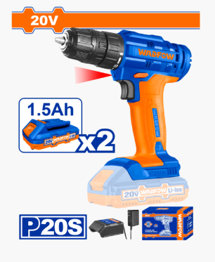 HE/TALADRO BATERÍA WADFOW 20V 3/8 2 BAT / UWCDP512