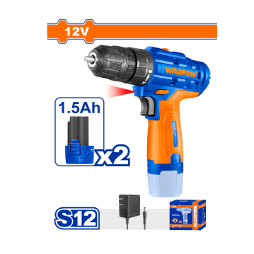 HE/TALADRO BATERÍA WADFOW 12V 3/8 2 BATERÍAS / UWCDS522